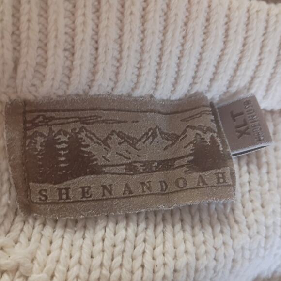 Vntg USA-Made Shenandoah XLT Deer Landscape Sweater 100% Cotton Heritage Lodge - Picture 7 of 13